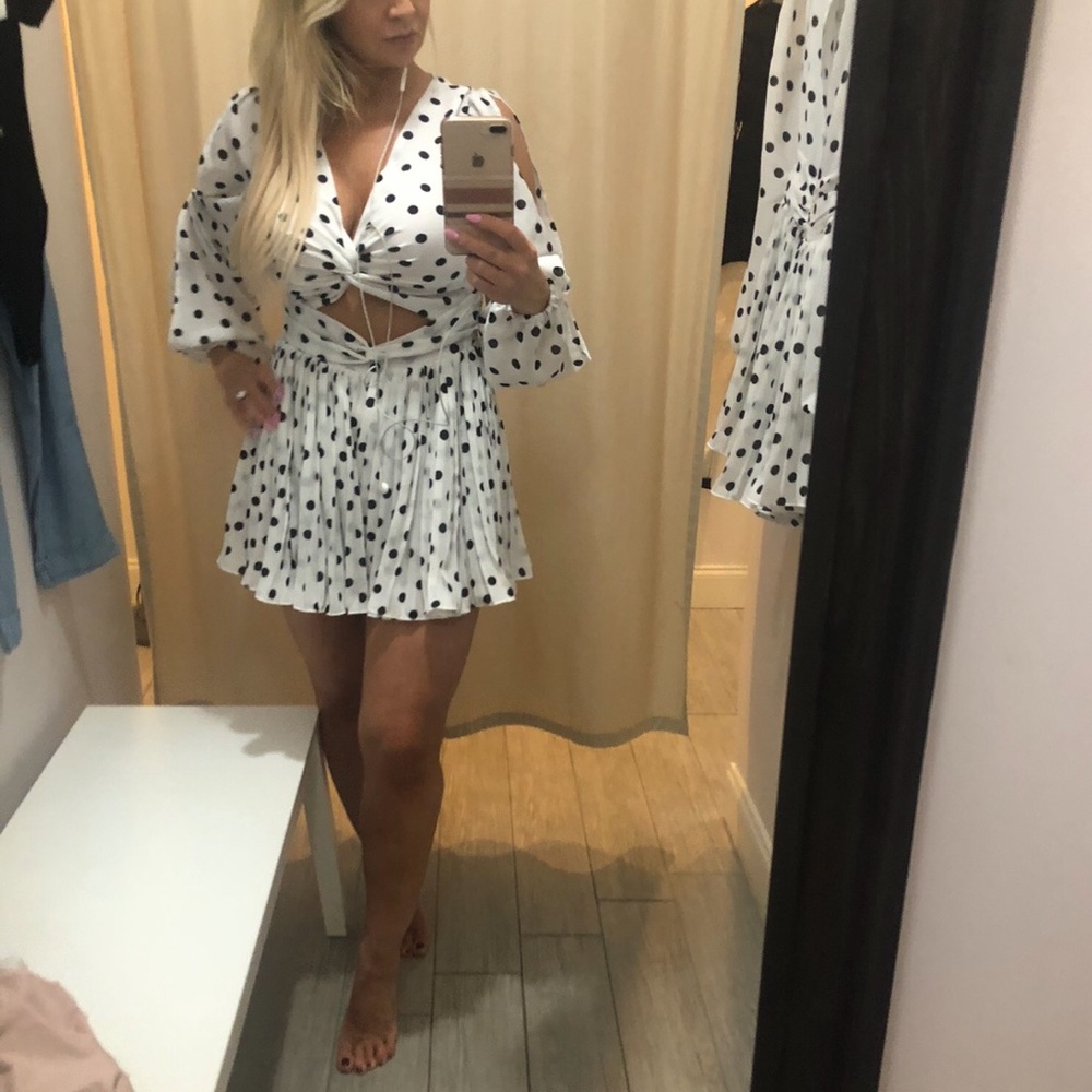 Polka dot summer romper